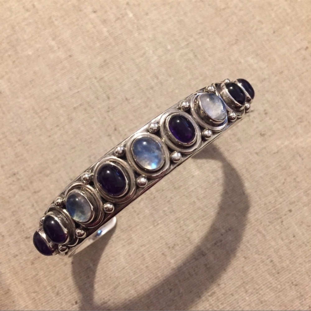 Nicky Butler | Bracelet | Sterling Cuff | Amethyst & Moonstone - Picture 12 of 16